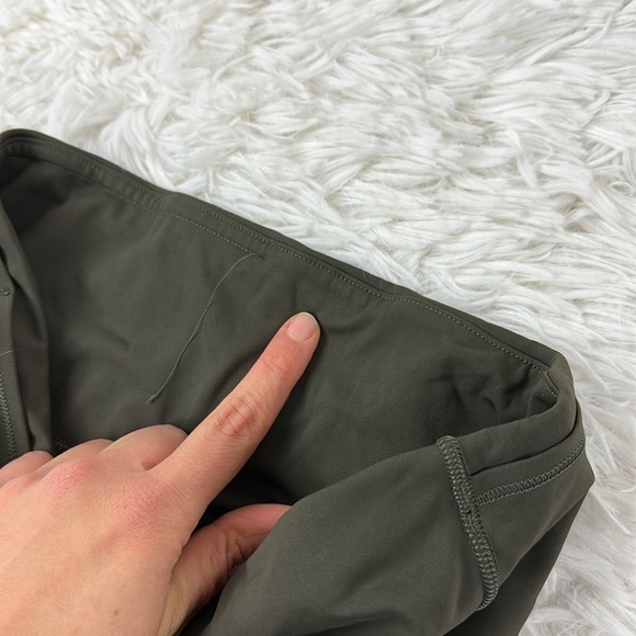 Lululemon Fast & Free Crop II *Nulux 19" Dark Olive - Picture 6 of 10
